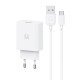 Usams Φορτιστής Τοίχου Scxltz01 Με Καλώδιο Micro Usb, Usb, 18W, Λευκός Usams Φορτιστής Τοίχου Scxltz01 Με Καλώδιο Micro Usb, Usb, 18W, Λευκός