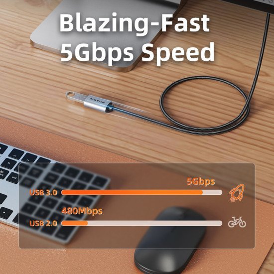 Cabletime Καλώδιο Προέκτασης Usb Ct-Amaf1, 5Gbps, 2M, Μαύρο