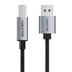 Cabletime Καλώδιο Usb Σε Usb Type B Ct-Ambm1, 480Mbps, 5M, Μαύρο