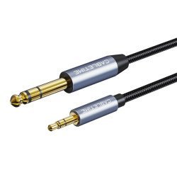 Cabletime Καλώδιο Ήχου 3.5Mm Σε 6.35Mm Ct-Av321-H11G, 1M, Μαύρο