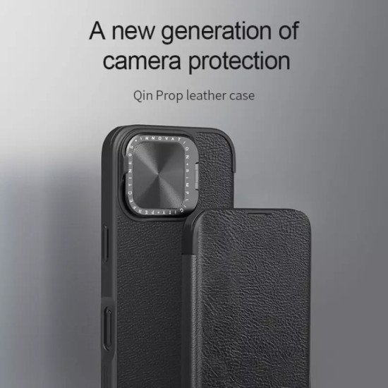 Nillkin Θήκη Qin Prop Leather Για Iphone 16, Δερμάτινη, Μαύρη Nillkin Θήκη Qin Prop Leather Για Iphone 16, Δερμάτινη, Μαύρη