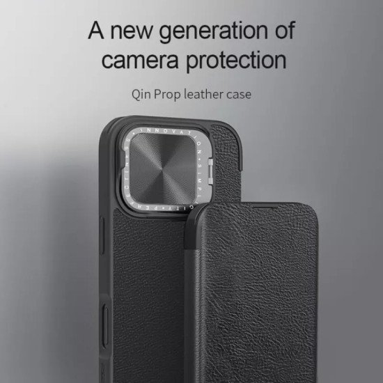Nillkin Θήκη Qin Prop Leather Για Iphone 16 Pro Max, Δερμάτινη, Μαύρη Nillkin Θήκη Qin Prop Leather Για Iphone 16 Pro Max, Δερμάτινη, Μαύρη