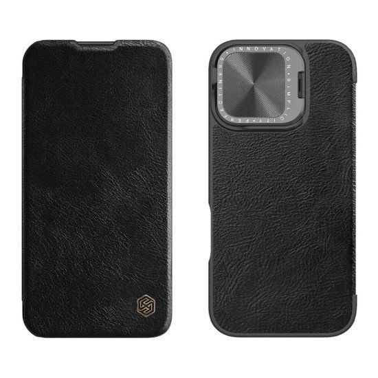 Nillkin Θήκη Qin Prop Leather Για Iphone 16 Pro Max, Δερμάτινη, Μαύρη Nillkin Θήκη Qin Prop Leather Για Iphone 16 Pro Max, Δερμάτινη, Μαύρη