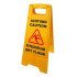 Προειδοποιητική Πινακίδα "Caution Wet Floor" 520112, 21-30X58Cm, Κίτρινη