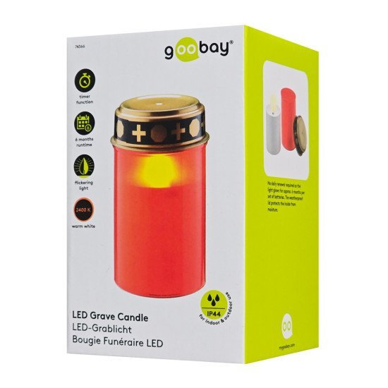 Goobay Led Φωτιστικό Κερί Αφιέρωσης 74366, 2400K, Ip44, Κόκκινο Goobay Led Φωτιστικό Κερί Αφιέρωσης 74366, 2400K, Ip44, Κόκκινο
