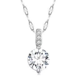 Bamoer Κολιέ Bsn273 Με Κυβική Ζιρκόνια, Ασήμι 925, Ασημί