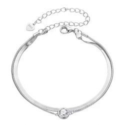 Bamoer Βραχιόλι Msb022 Με Μοϊσσανίτη, Ασήμι 925, Ασημί