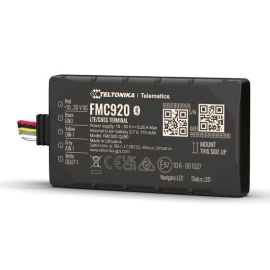 Teltonika Gps Tracker Αυτοκινήτου Fmc920, 4G/Gsm/Gprs/Gnss, Bluetooth Teltonika Gps Tracker Αυτοκινήτου Fmc920, 4G/Gsm/Gprs/Gnss, Bluetooth
