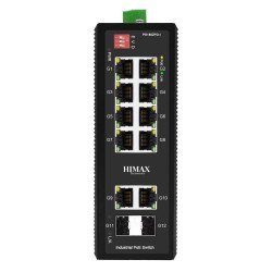 Himax Industrial Poe Switch Ps1802Fg-I, 8X Ge Poe/2X Ge/2X Gf Sfp Θύρες, Έως 1000Mbps