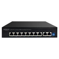 Himax Poe Switch Ps1802E-L, 8X Ethernet Poe & 2X Ethernet Θύρες, Έως 100Mbps