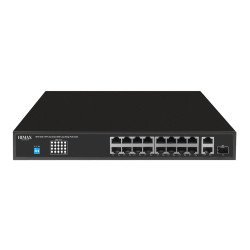Himax Poe Switch Ps11602Fe-L, 16X Ethernet Poe/2X Ethernet/2X Sfp Θύρες, Έως 1000Mbps