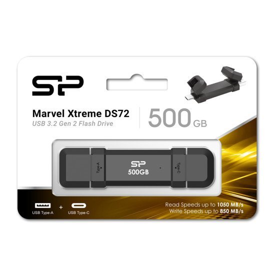 Silicon Power Εξωτερικός Ssd Marvel Xtreme Ds72, Usb-C/Usb 3.2, 500Gb, Μαύρο Silicon Power Εξωτερικός Ssd Marvel Xtreme Ds72, Usb-C/Usb 3.2, 500Gb, Μαύρο