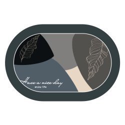 Home Use Πατάκι Μπάνιου Huh-0213, Αντιολισθητικό, 60X40Cm, 3.5Mm Πάχος, Πολύχρωμο