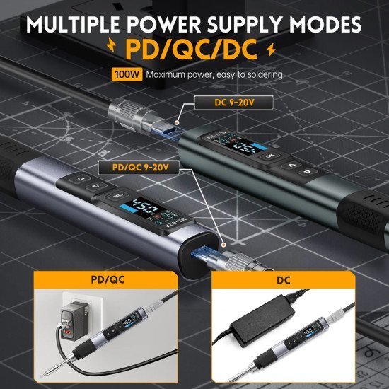 Fnirsi Κολλητήρι Hs-02B, 100W, 100~450 °C Fnirsi Κολλητήρι Hs-02B, 100W, 100~450 °C