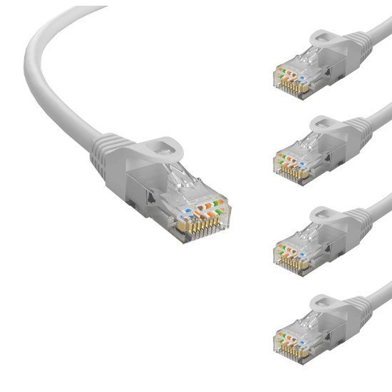 Powertech Καλώδιο Δικτύου Cab-N413-5, Cat 6 U/Utp, Cca, 250Hz, 0.25M, Γκρι, 5Τμχ Powertech Καλώδιο Δικτύου Cab-N413-5, Cat 6 U/Utp, Cca, 250Hz, 0.25M, Γκρι, 5Τμχ
