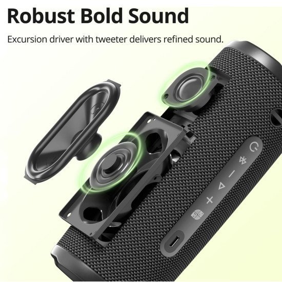 Tronsmart Φορητό Ηχείο Mirtune C3 Plus, 30W, Bluetooth, 5200Mah, Ipx7, Μαύρο Tronsmart Φορητό Ηχείο Mirtune C3 Plus, 30W, Bluetooth, 5200Mah, Ipx7, Μαύρο