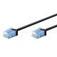 Goobay Καλώδιο Δικτύου 74230, Cat 6A U/Utp, Slim, Copper, 500Mhz, 0.15M, Μαύρο