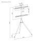 Powertech Βάση Δαπέδου Pt-1400 Για Τηλεόραση 45-65", Έως 32Kg Powertech Βάση Δαπέδου Pt-1400 Για Τηλεόραση 45-65", Έως 32Kg
