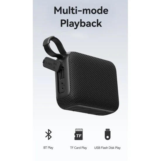 Usams Φορητό Ηχείο Yx015, 5W, Bluetooth, 1200Mah, Μαύρο