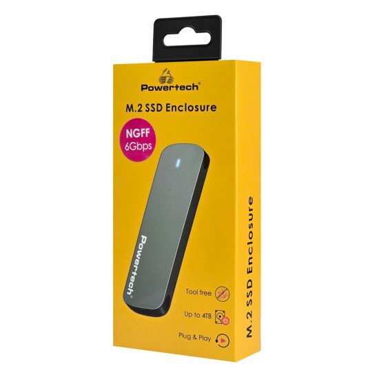 Powertech Θήκη Για M.2 Sata Ssd Pt-1374, 6Gbps, Γκρι Powertech Θήκη Για M.2 Sata Ssd Pt-1374, 6Gbps, Γκρι