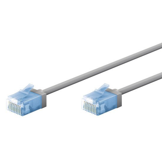 Goobay Καλώδιο Δικτύου 74225, Cat 6A U/Utp, Slim, Copper, 10Gbps, 5M, Γκρι
