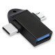 Powertech Αντάπτορας Usb Σε Usb-C & Micro Usb Cab-Uc090, 5Gbps, Μαύρος