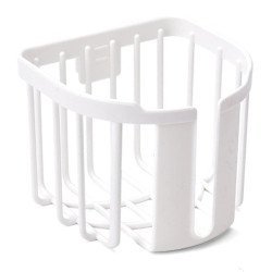 Home Use Επιτοίχια Χαρτοθήκη Μπάνιου Huh-0223 Με Αυτοκόλλητο, 11X14X13.5Cm, Λευκή