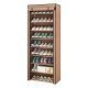 Home Use Υφασμάτινη Παπουτσοθήκη Huh-0221 Με 9 Ράφια, 57X28X160Cm, Καφέ Home Use Υφασμάτινη Παπουτσοθήκη Huh-0221 Με 9 Ράφια, 57X28X160Cm, Καφέ