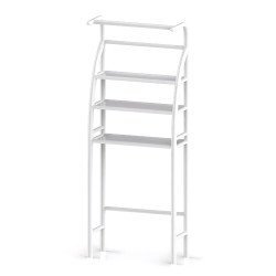 Home Use Ραφιέρα Μπάνιου Huh-0222 Με 3 Ράφια, Μεταλλική, 65X25X175Cm, Λευκή