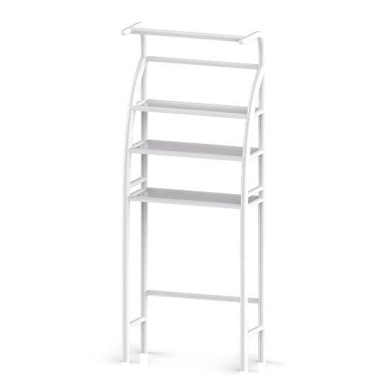 Home Use Ραφιέρα Μπάνιου Huh-0222 Με 3 Ράφια, Μεταλλική, 65X25X175Cm, Λευκή Home Use Ραφιέρα Μπάνιου Huh-0222 Με 3 Ράφια, Μεταλλική, 65X25X175Cm, Λευκή