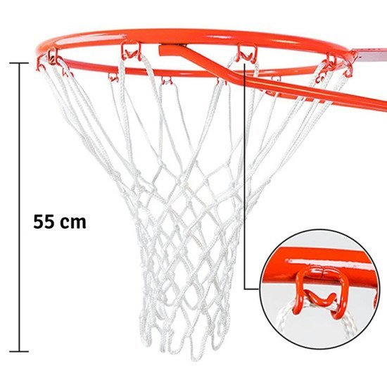 Διχτάκι Μπασκέτας Ag300A, 55Cm, Λευκό Διχτάκι Μπασκέτας Ag300A, 55Cm, Λευκό