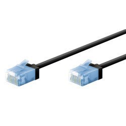 Goobay Καλώδιο Δικτύου 74234, Cat 6A U/Utp, Slim, Copper, 500Mhz, 2M, Μαύρο