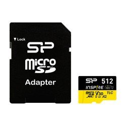 Silicon Power Κάρτα Μνήμης Microsdxc Inspire, 512Gb, Uhs-I U3 A1 V30