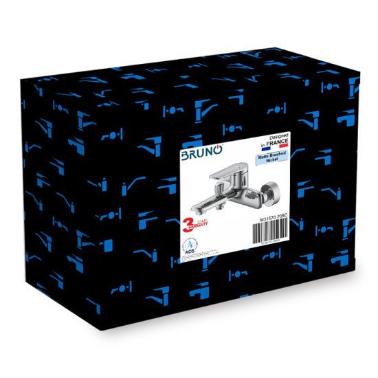 Bruno Μπαταρία Τοίχου Μπάνιου M31570-235C, Αναμεικτική, Ασημί