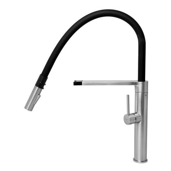 Bruno Μπαταρία Πάγκου Κουζίνας M54801-817C, Αναμεικτική, Ασημί