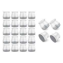 Home Use Προστατευτικές Τάπες Επίπλων Huh-0224, 25-30Mm, Διάφανες, 24Τμχ