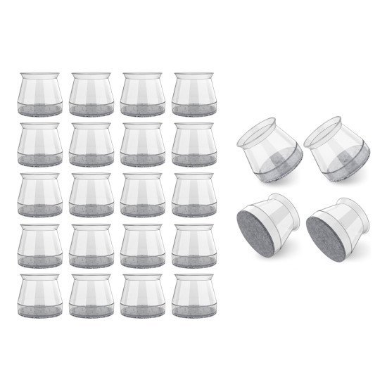 Home Use Προστατευτικές Τάπες Επίπλων Huh-0224, 25-30Mm, Διάφανες, 24Τμχ Home Use Προστατευτικές Τάπες Επίπλων Huh-0224, 25-30Mm, Διάφανες, 24Τμχ