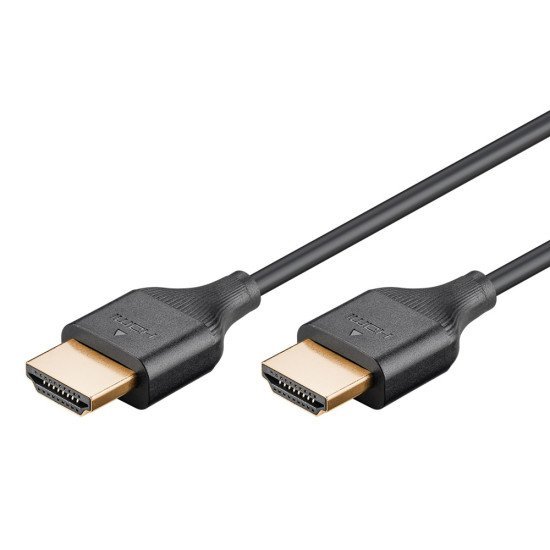 Goobay Καλώδιο Hdmi 75292 Με Ethernet, Slim, 4K/60Hz, 18 Gbps, 0.5M, Μαύρο Goobay Καλώδιο Hdmi 75292 Με Ethernet, Slim, 4K/60Hz, 18 Gbps, 0.5M, Μαύρο