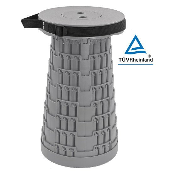 Powertech Πτυσσόμενο Καρεκλάκι Huh-0231, Αντοχή Έως 250Kg, 25.5X45Cm, Γκρι Powertech Πτυσσόμενο Καρεκλάκι Huh-0231, Αντοχή Έως 250Kg, 25.5X45Cm, Γκρι