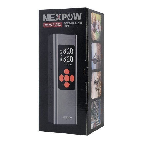 Nexpow Συμπιεστής Αέρος Αυτοκινήτου Ms22C-003 Με Φακό, 7500Mah, 150Psi Nexpow Συμπιεστής Αέρος Αυτοκινήτου Ms22C-003 Με Φακό, 7500Mah, 150Psi