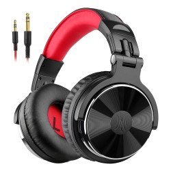 Oneodio Headset Studio Pro 10, 6.35Mm & 3.5Mm Σύνδεση, Hi-Res, 50Mm, Μαύρο/Κόκκινο