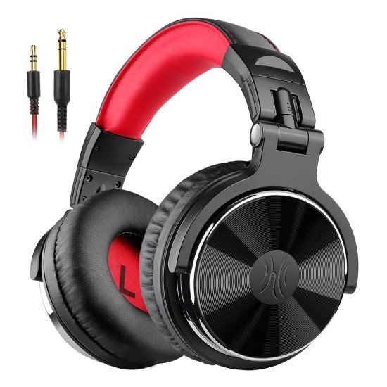 Oneodio Headset Studio Pro 10, 6.35Mm & 3.5Mm Σύνδεση, Hi-Res, 50Mm, Μαύρο/Κόκκινο Oneodio Headset Studio Pro 10, 6.35Mm & 3.5Mm Σύνδεση, Hi-Res, 50Mm, Μαύρο/Κόκκινο