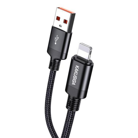 Kakusiga Καλώδιο Lightning Σε Usb Ksc-970, 3A, 480Mbps, 1M, Μαύρο Kakusiga Καλώδιο Lightning Σε Usb Ksc-970, 3A, 480Mbps, 1M, Μαύρο