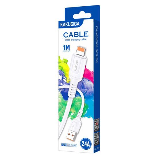 Kakusiga Καλώδιο Lightning Σε Usb Ksc-805, 2.4A, 480Mbps, 1M, Λευκό Kakusiga Καλώδιο Lightning Σε Usb Ksc-805, 2.4A, 480Mbps, 1M, Λευκό