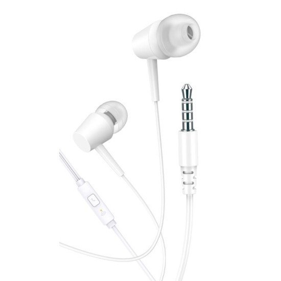 Kakusiga Earphones Με Μικρόφωνο Ksc-1303, 3.5Mm Σύνδεση, 10Mm, 1.1M, Λευκά Kakusiga Earphones Με Μικρόφωνο Ksc-1303, 3.5Mm Σύνδεση, 10Mm, 1.1M, Λευκά