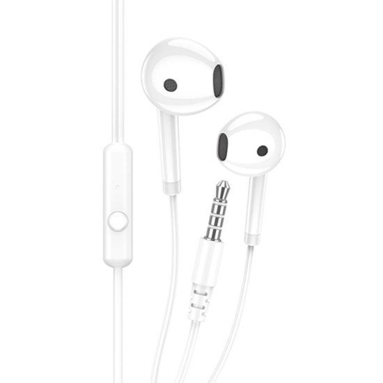 Kakusiga Earphones Με Μικρόφωνο Ksc-1301, 3.5Mm Σύνδεση, 14Mm, 1.1M, Λευκά Kakusiga Earphones Με Μικρόφωνο Ksc-1301, 3.5Mm Σύνδεση, 14Mm, 1.1M, Λευκά