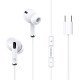 Kakusiga Earphones Με Μικρόφωνο Ksc-727, Usb-C Σύνδεση, 14.2Mm, 1.2M, Λευκά Kakusiga Earphones Με Μικρόφωνο Ksc-727, Usb-C Σύνδεση, 14.2Mm, 1.2M, Λευκά