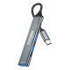 Kakusiga Usb Hub Ksc-1417, 4X Θυρών, Usb 3.0, 5Gbps, Usb-C Σύνδεση, Γκρι Kakusiga Usb Hub Ksc-1417, 4X Θυρών, Usb 3.0, 5Gbps, Usb-C Σύνδεση, Γκρι