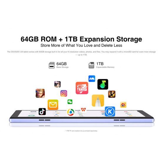 Doogee Tablet U9, 10.1", 3/64Gb, Android 13, 5060Mah, Γκρι Doogee Tablet U9, 10.1", 3/64Gb, Android 13, 5060Mah, Γκρι