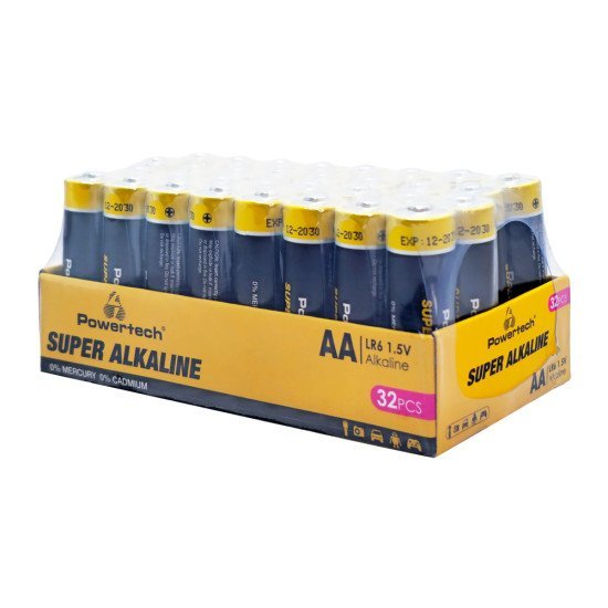 Powertech Αλκαλικές Μπαταρίες Super Alkaline Pt-1401, Aa, 1.5V, 32Τμχ Powertech Αλκαλικές Μπαταρίες Super Alkaline Pt-1401, Aa, 1.5V, 32Τμχ